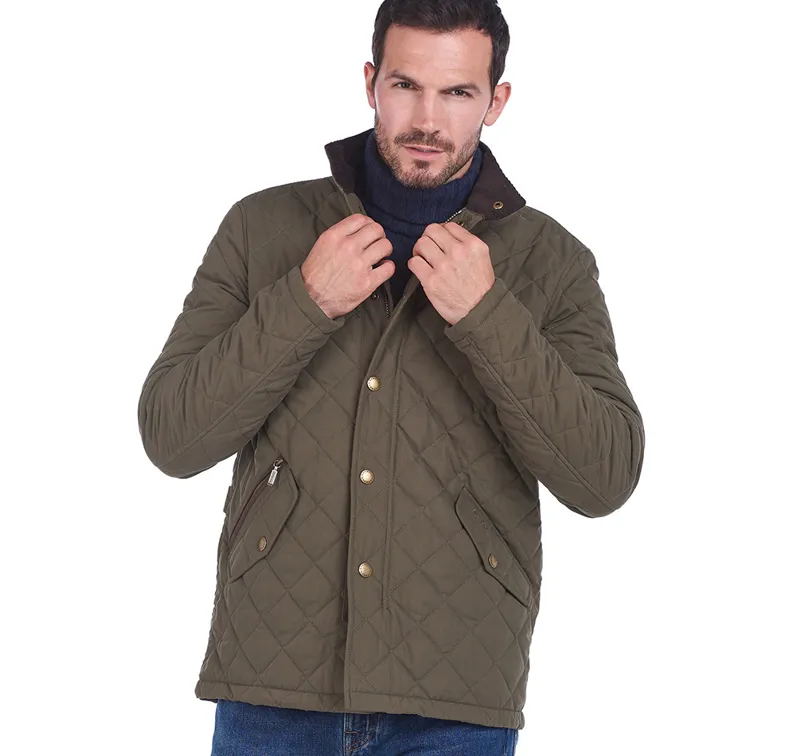 Barbour Mens Shovler Quilt Jacket Army Green-1